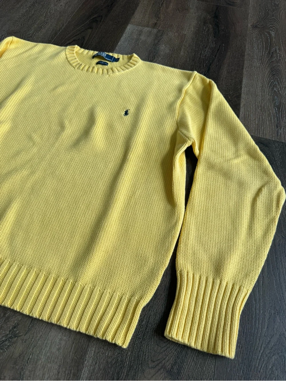 Polo by Ralph Lauren Men’s Yellow Crewneck Cotton Sweater Size XL